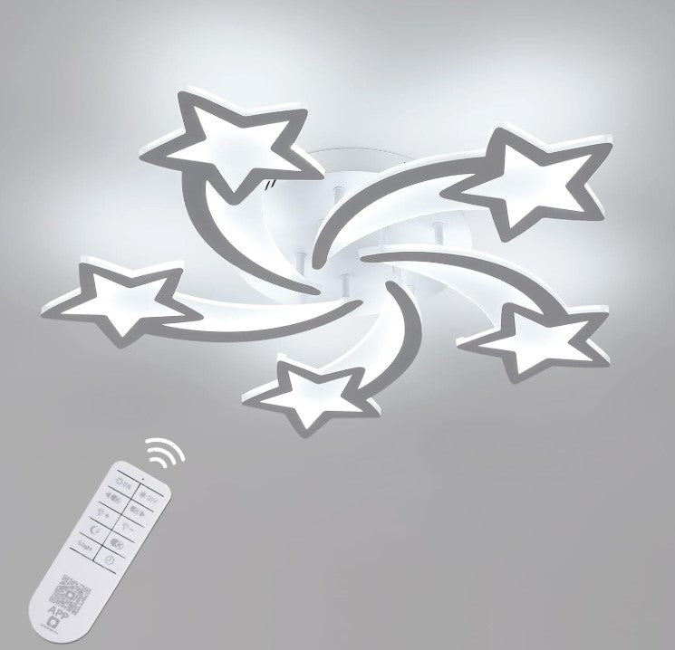 LED Ceiling Light, Dimmable Ceiling Light with Remote Control 70cm White