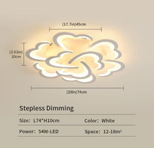 Load image into Gallery viewer, LED Living Room Ceiling Light 54W 4860 lm Acrylic Modern Chandelier 74 cm White Remote Control
