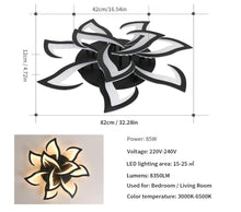 Load image into Gallery viewer, LED Ceiling Light 85 W Dimmable Ceiling Light with Remote Control White/Black
