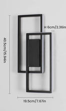Load image into Gallery viewer, Modern LED Wall Light Indoor Wall Lamp 3000K Black Square Living Room Hallway 28W
