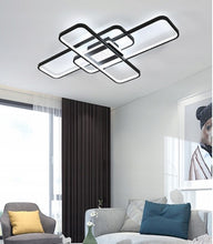Load image into Gallery viewer, Dimmable Ceiling Lamp LED Hanging Black Remote Control 3 Color Lights 90cm

