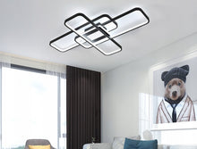 Load image into Gallery viewer, Dimmable Ceiling Lamp LED Hanging Black Remote Control 3 Color Lights 90cm
