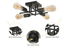 Load image into Gallery viewer, Modern Chandelier Sputnik Industrial 4 Lights E27 Metal Base Retro Black Ceiling Lamp
