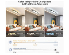 Load image into Gallery viewer, Modern LED Ceiling Light Linear Ceiling Lamp Black and White Flush Mount 80cm
