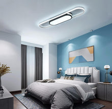 Load image into Gallery viewer, Modern LED Ceiling Light Linear Ceiling Lamp Black and White Flush Mount 80cm
