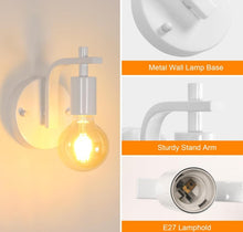 Load image into Gallery viewer, Wall Lights 2 Pack Vintage Indoor Walls Lighting Fixture White E27
