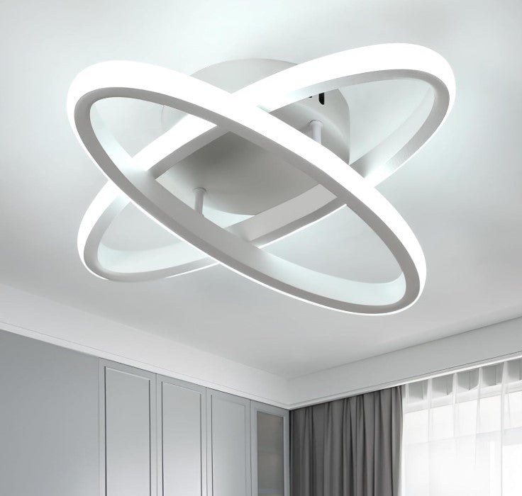 Modern LED Ceiling Light White Creative Oval Cool White 30cm