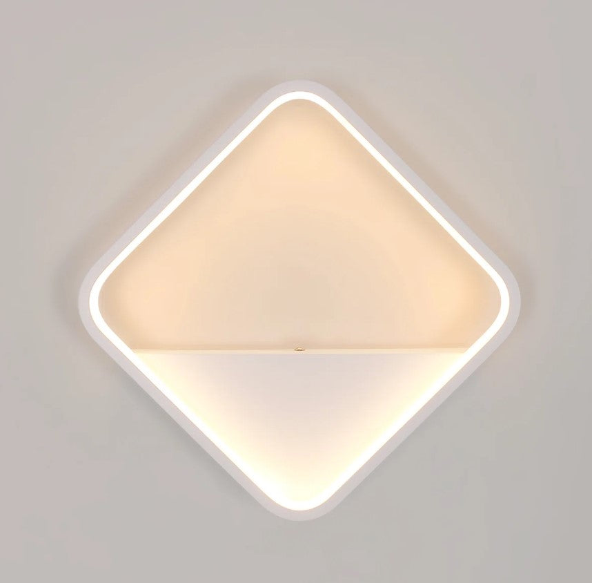 Wall Light Aluminium LED Flush Mounted Sconce White 42 cm
