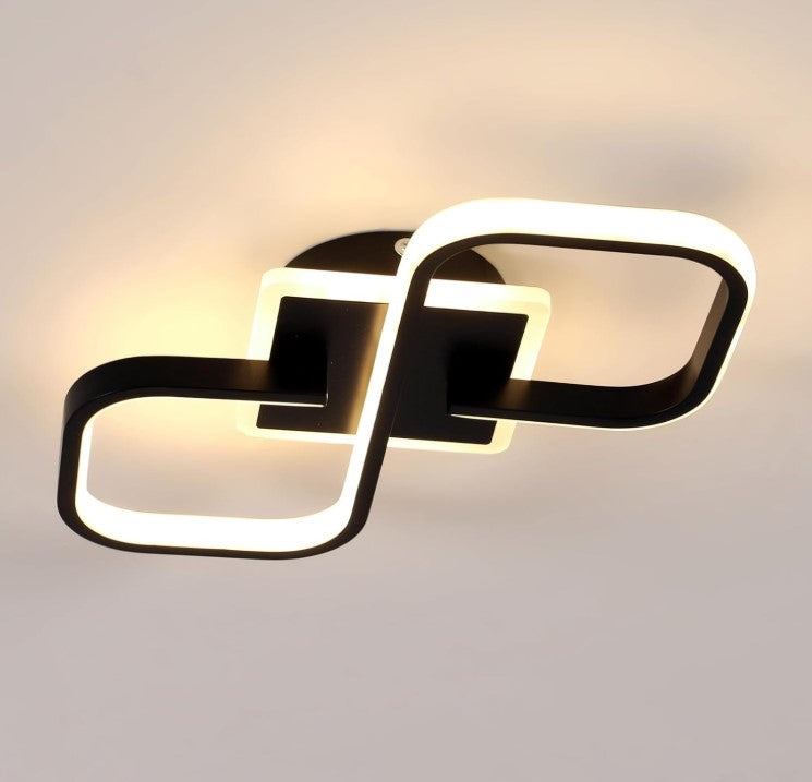 LED Ceiling Light 36W Black/White Square LED Ceiling Light for Kitchen, Bedroom, Dining Room