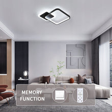 Load image into Gallery viewer, LED Ceiling Lamp Black Square 3 Color Lights Remote Control 45 cm
