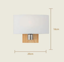 Load image into Gallery viewer, Wall Light Modern Wooden Base Wall Lamp E27 Wall Sconce

