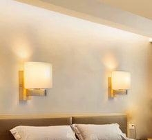 Load image into Gallery viewer, Wall Light Modern Wooden Base Wall Lamp E27 Wall Sconce
