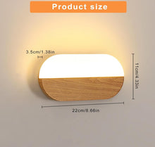 Load image into Gallery viewer, Wooden LED Wall Sconce Nordic Style Interior Wall Lamp Warm Light 3000K
