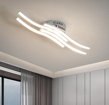 Load image into Gallery viewer, LED Ceiling Light Wave Shaped Integrated 24W 2000 Lumen Cool Light Modern Chandelier
