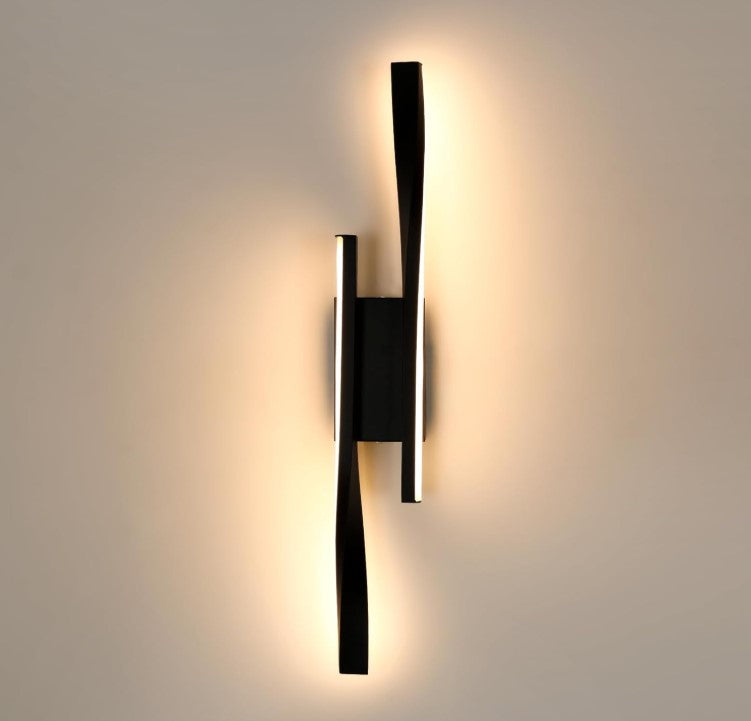 LED Black Wall Light Indoor 16 W Wall Lamp LED Creative Black Wall Lighting Warm White Light