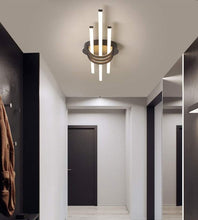 Load image into Gallery viewer, Modern Ceiling Lamp Black LED Long Strip Design Indoor Metal Light 3 Color Lights Flush Mounted
