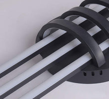 Load image into Gallery viewer, Modern Ceiling Lamp Black LED Long Strip Design Indoor Metal Light 3 Color Lights Flush Mounted
