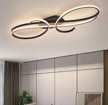 Load image into Gallery viewer, Modern LED Black Ceiling Light With Remote Control 80cm
