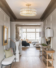 Load image into Gallery viewer, Luxury Pendant Light Adjustable Pendant Lamp Gold with Crystals Semi Flush Mount G9 30 cm

