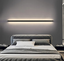 Load image into Gallery viewer, Wall Lights Indoor/Outdoor LED Wall Sconce Long Strips Lights Black Up Down 60/80/100cm White/Warm Light Watertight
