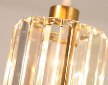 Load image into Gallery viewer, Pendant Light Gold 1 Light E27 Modern with Crystal Shade Adjustable Hanging Height Flush Mount
