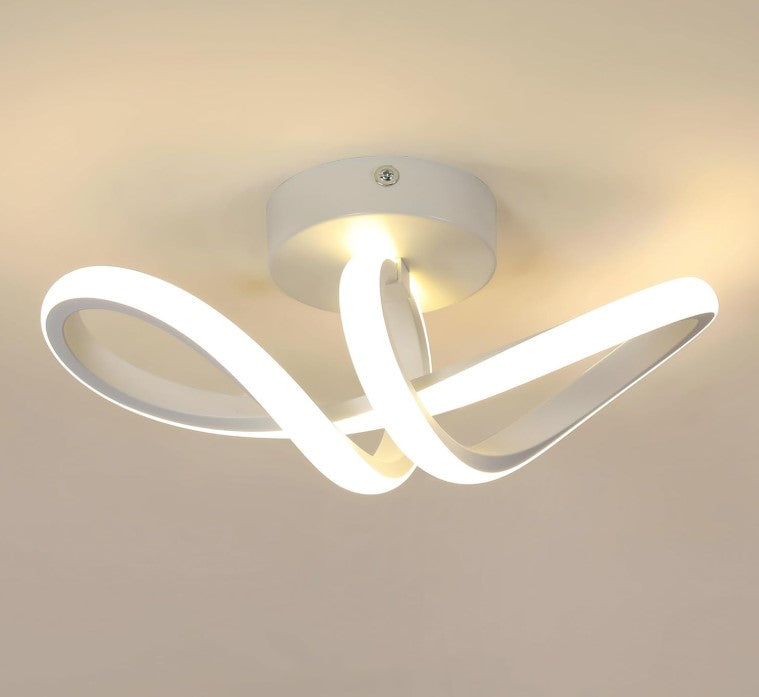 Modern LED Ceiling Light 30 cm White/ Black 3 Color Lights