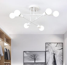 Load image into Gallery viewer, Ceiling Light White Vintage Pendant Light Industrial Chandelier  6 x E27 (included)
