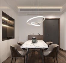 Load image into Gallery viewer, LED Pendant Light Modern Circular White LED Ceiling Lamp Indoor Lighting Warm White 40+20cm
