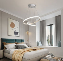 Load image into Gallery viewer, LED Pendant Light Modern Circular White LED Ceiling Lamp Indoor Lighting Warm White 40+20cm
