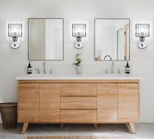 Load image into Gallery viewer, Wall Sconce Crystal Lamp E27 Modern Silver Square
