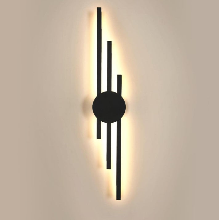 LED Indoor Wall Light 20W Modern 3000 K Warm Light Black 29cm