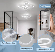Load image into Gallery viewer, Modern LED Ceiling Light White/Black , 30W Ceiling Lamp Flower Ceiling Lighting Cool Light
