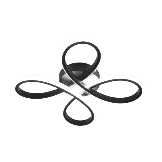 Modern LED Ceiling Light White/Black , 30W Ceiling Lamp Flower Ceiling Lighting Cool Light