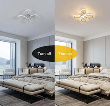 Load image into Gallery viewer, Modern LED Silver Ceiling Light Flower Shape Warm White Light 30cm
