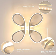 Load image into Gallery viewer, Modern LED Silver Ceiling Light Flower Shape Warm White Light 30cm

