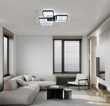 Load image into Gallery viewer, Modern Square Dimmable LED Ceiling Light Black, Modern Light with Remote Control 57 cm
