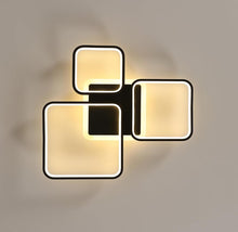 Load image into Gallery viewer, Modern Square Dimmable LED Ceiling Light Black, Modern Light with Remote Control 57 cm
