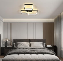 Load image into Gallery viewer, Modern Square Dimmable LED Ceiling Light Black, Modern Light with Remote Control 57 cm
