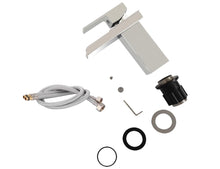 Load image into Gallery viewer, Waterfall Faucet Chrome/Black Basin Tap Single Handle Brass Tap Cold Hot Water Function
