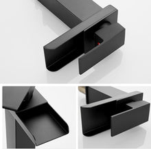 Load image into Gallery viewer, Single Lever Basin Taps Waterfall Taps Brass Single Hole Basin Tap Chrome/Black
