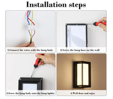 Load image into Gallery viewer, Outdoor Wall Light 2 Pack Black 18W Outdoor Modern LED Waterproof IP65 Neutral Light 4000K
