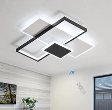 Load image into Gallery viewer, LED Ceiling Light Modern with Remote Control Acrylic Black/White 42 cm Rectangular Light

