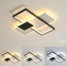 Load image into Gallery viewer, LED Ceiling Light Modern with Remote Control Acrylic Black/White 42 cm Rectangular Light
