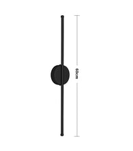 Load image into Gallery viewer, Black 60cm Long Strip Linear LED Indoor Wall Light Wall Sconce Warm Light
