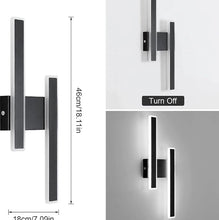 Load image into Gallery viewer, Modern LED Wall Lamp Black Indoor 32W Wall Sconce
