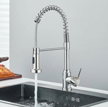 Load image into Gallery viewer, Kitchen Tap Brushed Nickel Sink Faucet Single Handle Single Hole Pull Down Mixer Tap
