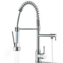 Load image into Gallery viewer, Kitchen Tap Silver Pull-Down Mixer Tap with Dual Spray Brushed Nickel Finish
