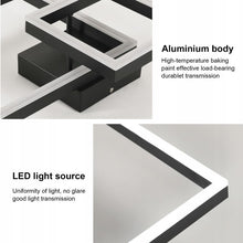 Load image into Gallery viewer, LED Ceiling Lamp Chandelier Black Square Modern 52cm

