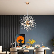 Load image into Gallery viewer, Modern Chandelier Fireworks Pendant Light Crystal Ceiling Light G9 Bulb 50cm Gold

