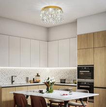 Load image into Gallery viewer, LED Crystal Chandelier Ceiling Light Pendant Light Gold 40/50cm 3 Color Lights
